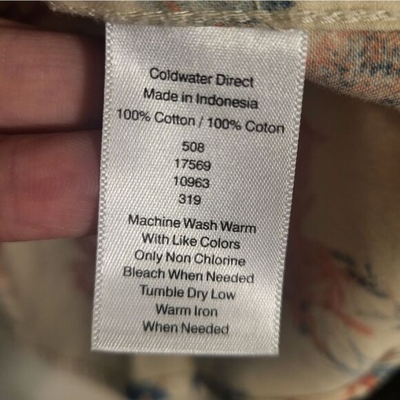 Coldwater Creek Wildflower Button Up Long Sleeve Cotton Blouse, Plus Size 18 - Picture 7 of 7